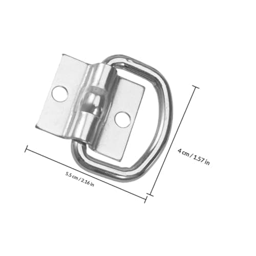 Image of Cabilock 2pcs Tie down Rings D Rings Tie down Anchors Hooks for Cargo Silver Metal Stable Performance on Trailers