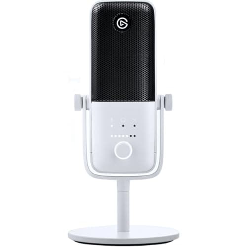 Image of Elgato Wave:3 White - Premium Studio Quality USB Condenser Microphone for Streaming, Podcast, Gaming, Home Office, Free Mixer Software, Sound Effect Plugins, Anti-Distortion, Plug n Play, for Mac, PC