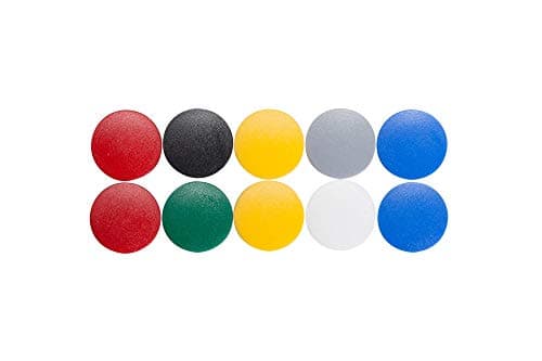 Image of MAUL MAULsolid Magnets Diameter 20 mm (Pack of 10) Mini Magnets Made of Plastic with 300 g Adhesive Force Strong Magnets for Whiteboard and Magnetic Board Ideal for Office, Home Office and Workshop