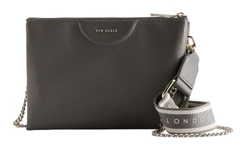 Image of Ted Baker Leather cross body bag shoulder bag Esille Webbing Crossbody Bag Mid - Grey gray