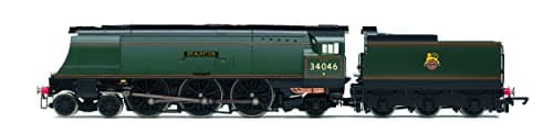 Image of Hornby Steam Train - R30114 BR, West Country Class, 4-6-2, 34046 'Braunton' - Era 4 00 Gauge Locomotives for Train Set, Engine Models for Adults - 1:76 Scale Model Gift