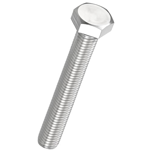 Image of Kozelo 2 Pcs Hex Head Screws Bolts - [M12-1.75x80] 304 Stainless Grade A2-70 Steel Fully Threaded Hex Tap Metric Hexagon Head Machine Bolts Right Hand External Hex Drive, Silver