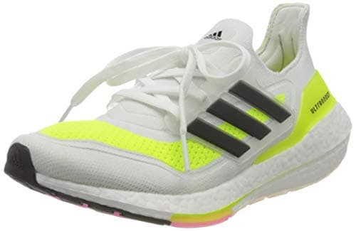 Image of adidas Ultraboost 21, Men's Running Shoes, FTWR White Core Black Solar Yellow, 6 UK