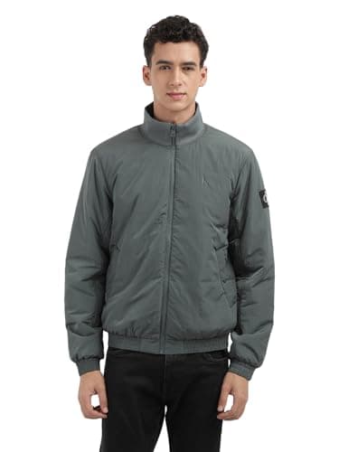 Image of Calvin Klein Jeans Men's Warm Padded Harrington Jacket, Grey (Endless Grey), XXS