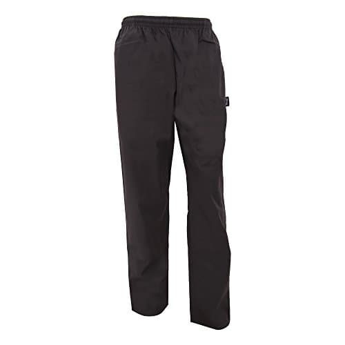 Image of Denny's Unisex Black Elasticated Trouser/Chefswear (L) (Black)