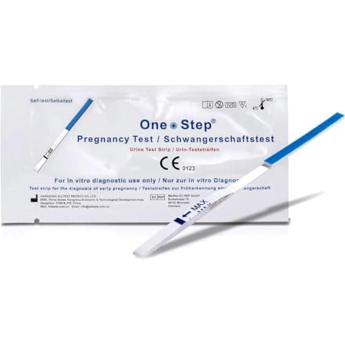 Image of One Step: 10 x Ultra Early - 10mIU Wide Width Pregnancy Test Strips (Tests up to 6 Days Earlier)