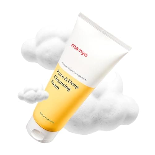 Image of MANYO Pure & Deep Cleansing Foam, Facial Cleanser, for Double Cleansing, Pore Cleaner, Blackhead Remover, Acne Face Wash, Korean Skin Care, 3.35 fl oz (100ml)