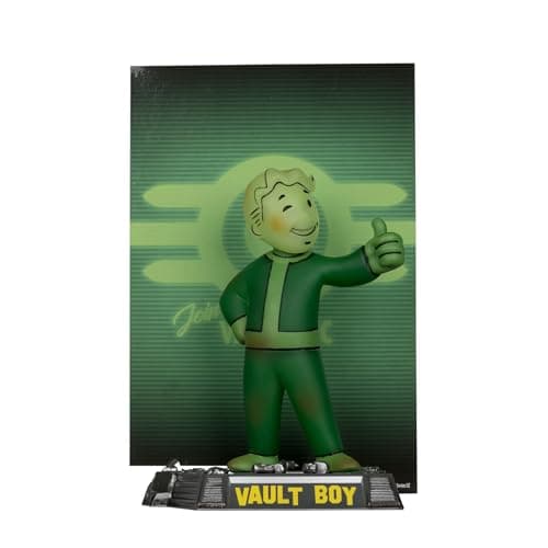 Image of McFarlane Fallout Vault Boy Glow in The Dark Edition Gold Label 5in Posed Figure Toys