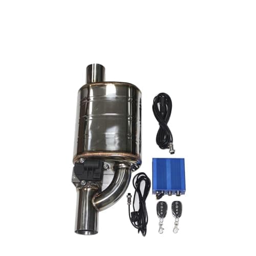 Image of Car Exhaust End Pipe Car Exhaust System Electric Valve Control Pipe Kit Adjustable Angle Silencer Stainless Universal(Remote RIGHT 76MM)