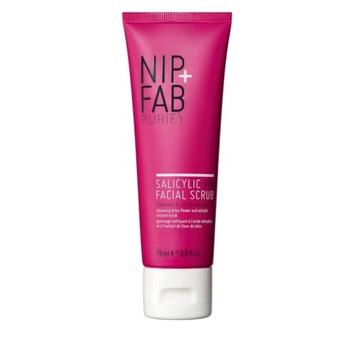Image of Nip + Fab Salicylic Acid Fix Scrub for Face with Vitamin E and Volcanic Rock Exfoliating Facial Cleanser Exfoliant for Pores and Oil Control, 75 ml