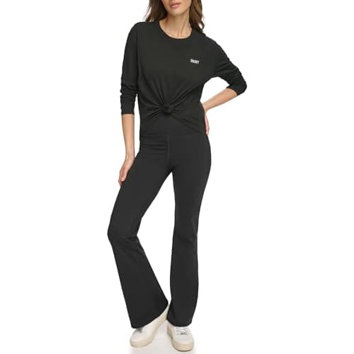 Image of DKNY SPORT Metallic Bubble Logo T-Shirt T-Shirt, Black