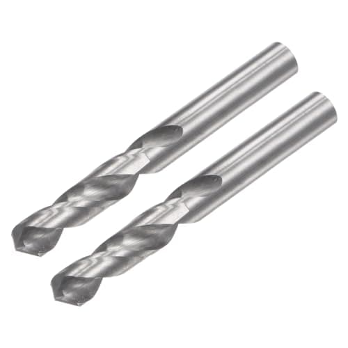 Image of sourcing map Solid Carbide Drill Bits, 6mm C2/K20 Tungsten Carbide Jobber Drill Bits Straight Shank Drilling Tool for Stainless Steel Aluminum Iron Metal Plastic 2pcs