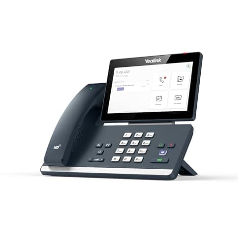 Image of Yealink MP58-WH IP Power over Ethernet, Smart Business Phone with Optimal HD Audio, 7 inch LCD Adjustable Touch Screen & Wireless Handset Included (Microsoft Teams Edition) - Black