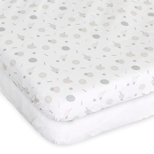 Image of Chicco Next2Me Crib Sheets (Pack of 2), 100% Soft Cotton, Original and Official Accessory for Next2Me Co-Sleeping Crib, Cotton and Confetti, 09101127210990