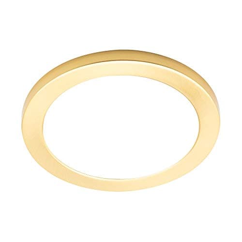 Image of LITECRAFT Darly Flush Ceiling or Wall Light Integrated LED - (18 Watt, Satin Brass)