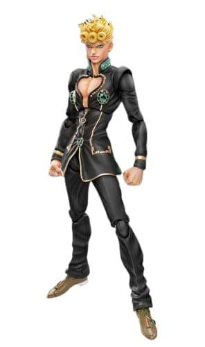 Image of Medicos JoJo's Bizarre Adventure Part 5: Chozo Kado Giorno Giovanna (Black ver.) Super Action Statue Figure, Multicolor, 6 inches (764746)
