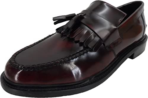 Image of Mazeys Mens Ikon Original Selecta All Leather Loafers (Tassel Oxblood,10)
