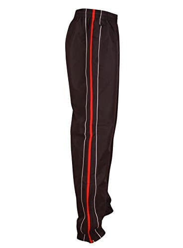 Image of Gazelle Sports Mens Tracksuit Jog Pants Jogging Bottoms Trousers Joggers Cuffed Hem Zip Pockets, (Black-RED, 3XL)