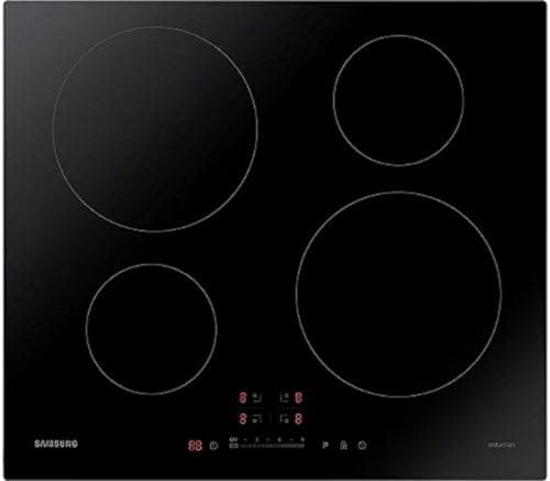 Image of Samsung NZ64H37070K Built-In 4 Zone Induction Hob - Black Glass