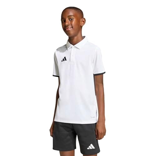Image of adidas Unisex Kids Entrada26 Polo Kids, White/Black, 13-14 Years