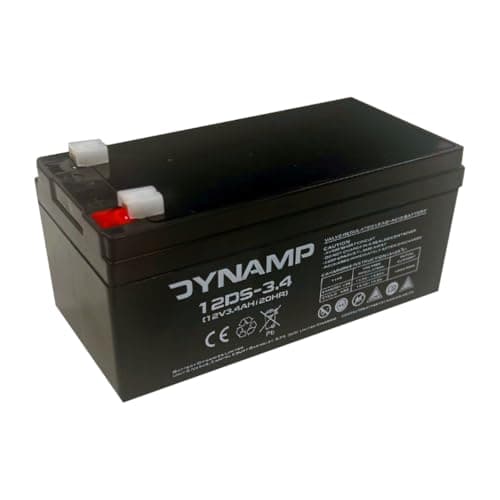 Image of Dynamp 12DS-3.4 12V 3.4Ah Sealed Lead Acid VRLA AGM Battery – High-Performance Rechargeable Power for UPS Units, Medical Equipment, Alarm Systems & Mobility Devices, 134mm x 67mm x 60mm