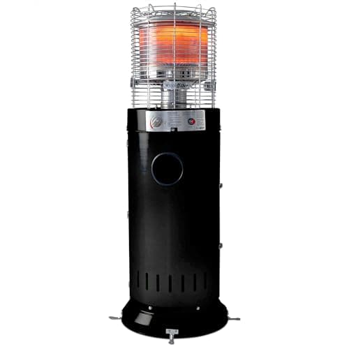 Image of REALGLOW Bullet Gas Patio Heater 13kW – Table Floor, Black Finish, Easy Ignition, Commercial Outdoor Heater for Garden & Patio Heating