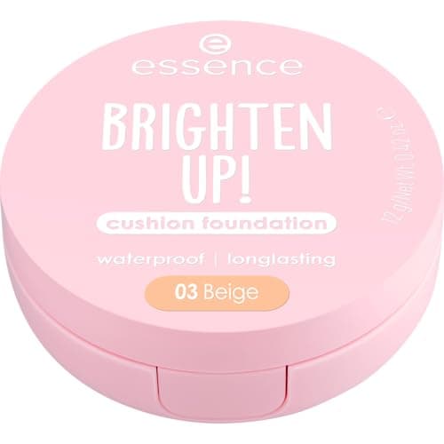Image of Essence Cosmetics BRIGHTEN UP! cushion foundation, longlasting, brightening, natural (12g)