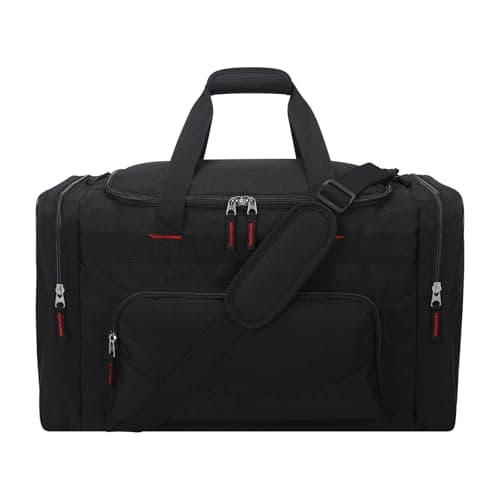 Image of Sport Holdall Duffle Bag 55L Gym Duffle Bag with Shoulder Strap Overnight Weekender Bag for Men and Women (Black, 55L)