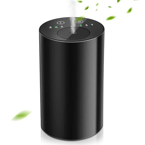Image of Essential Waterless Oil Diffuser- Waterless Diffusers for Essential Oil USB Charged Portable Mini Scent Air Machine Aromatherapy Atomizing Diffuser for Home Cars Office,1/2/3H/Time Off (Black)