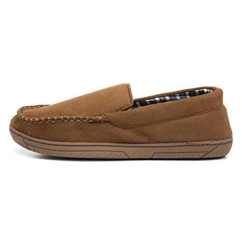 Image of The Slipper Company Mens Moccasin Brown Slipper - Size 7 UK - Brown