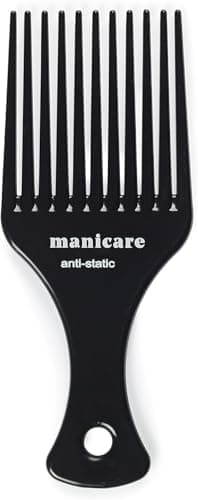 Image of Manicare Afro Comb For Detangling And Styling, Hair Comb For Curly, Wavy, Frizzy And Afro Hair, Wide Tooth Anti-Static, Smooth Afro Pick, Reduces Breakage, Pulling And Gentle On The Hair And Scalp