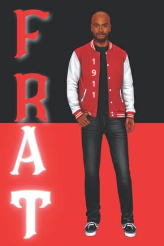 Image of Black Bald man with Goatee and Red and White 1911 Athletic Jacket: Blank Lined Journal/Notebook/Lyric Book