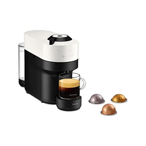 Image of Nespresso Vertuo Pop Automatic Pod coffee machine for Americano, Decaf, Espresso by Krups in Coconut White