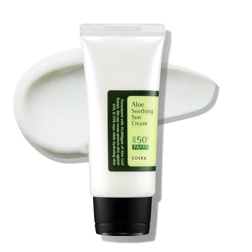 Image of COSRX Aloe Soothing Sun Cream SPF 50+++, Daily Hydrating Sunscreen for Dry Sensitive Skin, UVA&UVB Protection, No White Marks, Sun Moisturiser, Korean Sunscreen, Korean Skincare
