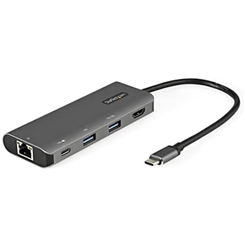 Image of StarTech.com USB C Multiport Adapter - 10Gbps USB Type-C Mini Dock with 4K 30Hz HDMI - 100W Power Delivery Passthrough - 3-Port USB Hub, GbE - USB 3.1/3.2 Gen 2 Laptop Dock - 10" Cable (DKT31CHPDL)