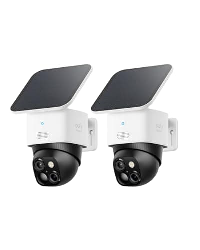 Image of eufy Security Camera Outdoor Wireless, SoloCam S340 (2-cam), Dual Cameras, Solar Security Camera, Home Security Camera, 3K, 360° Surveillance, No Blind Spots, 2.4 GHz Wi-Fi, No Monthly Fee