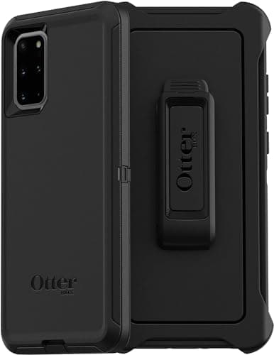 Image of OtterBox Galaxy S20+&Galaxy S20+ 5G (Only) - Defender Series Case - Black - Rugged & Durable - with Port Protection - Holster Clip Included - Non-Retail Packaging