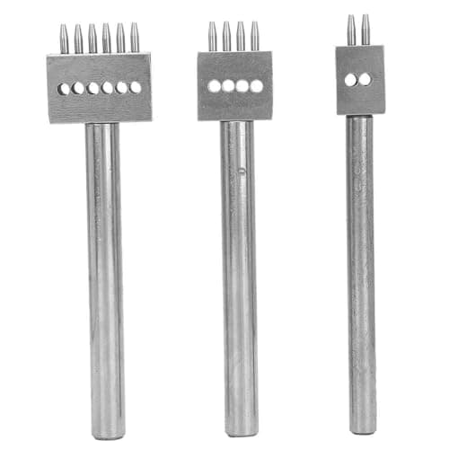 Image of Leather Hole Punch Tool Set, 3 Pieces, 2mm/4mm/6mm Spacing, DIY Belt Puncher