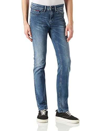 Image of Tommy Jeans Men's SLIM SCANTON DYFST Jeans, Blue (Dynamic Faded Stretch 911), W28/L34