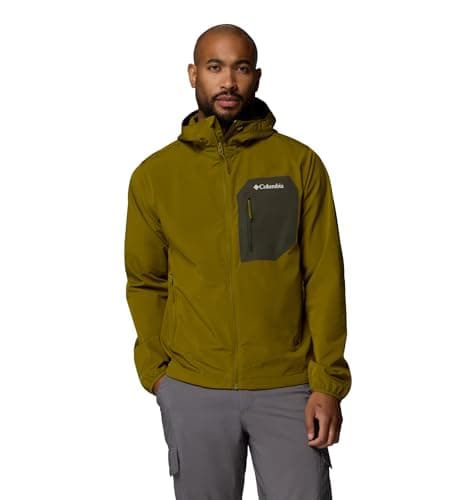 Image of Columbia Men's Tall Heights 3 Hooded Softshell, Softshell Jacket, Mossy Green/Greenscape, Large
