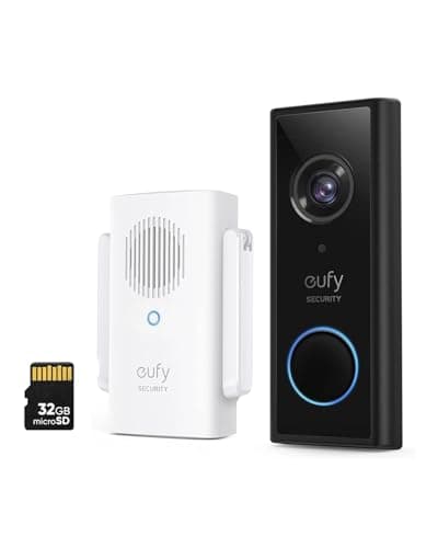 Image of eufy Security Video Doorbell Wireless S220 (S210) 2K (Battery-Powered) with Chime, No Monthly Fee, On-Device Al for Human Detection, 32GB Local Storage, Simple Self-Installation, 2-Way Audio