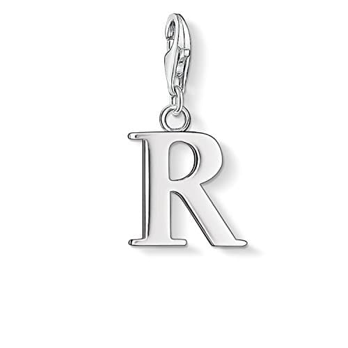 Image of Thomas Sabo Women Charm Pendant Letter R Charm Club 925 Sterling Silver 0192-001-12