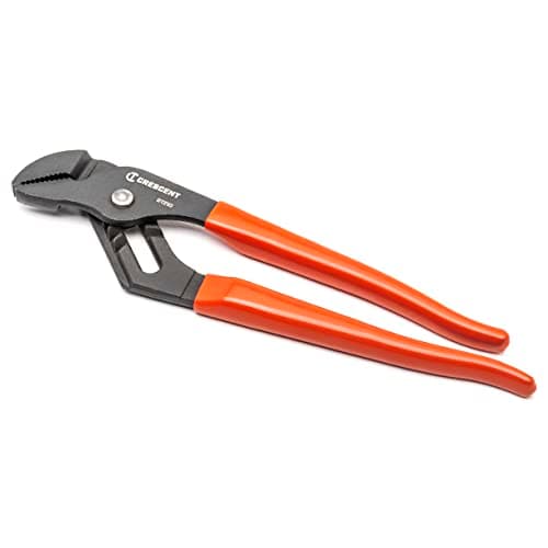 Image of Crescent RT210CVN 254mm / 10in Tongue and Groove / Waterpump with Pliers Straight Jaw and Dipped Handle , Black