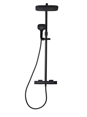 Image of Triton Showers | Velino Cool Touch Bar Diverter | Thermostatic Shower Mixer Set | Black | Rainfall Shower Head | Cool Touch Technology | Handheld Shower | Anti Scald Shower | Mixer Bar Kit