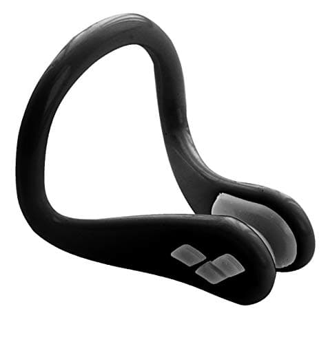 Image of ARENA Unisex Competition Swimming Nose Clip for Professionals (Soft Padding), Black-Silver (55), One Size