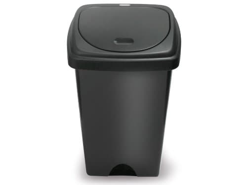 Image of Addis Housewares 48 Litre Rectangle Press Top Kitchen Bin, Soft Black