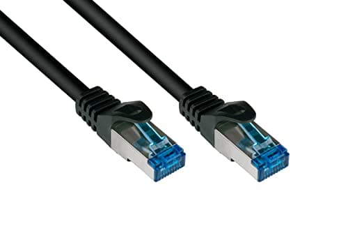 Image of Good Connections® SmartFLEX Cat.6A Patch Cable - 15 cm / 0.15 m - Highly Flexible Short 10-GIGABIT Premium Ethernet Cable Copper Conductor/CU - Latch Protection - S/FTP PiMF - Halogen-Free (LSZH) -