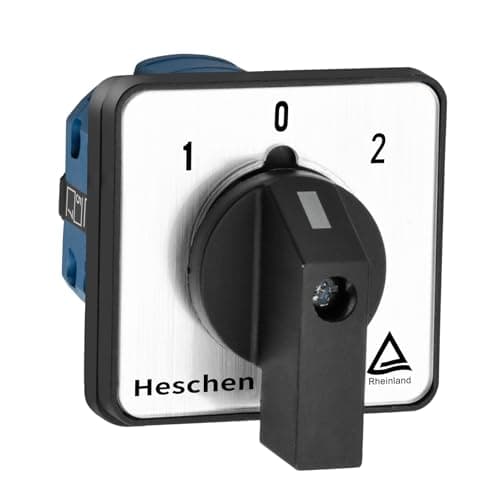 Image of Heschen Universal Rotary Cam Selector Changeover Switch SZW26-20/D202.2 660V 20A ON-OFF-ON 3 Position 2 Phase 8 Terminals