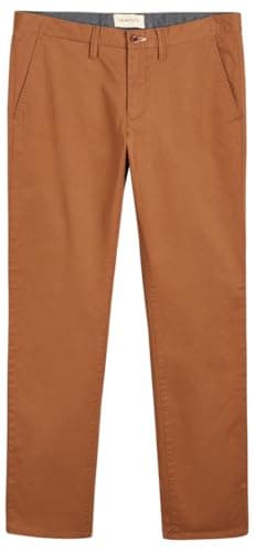 Image of GANT Slim Twill Chinos, Roasted Walnut, 38 W/30 L