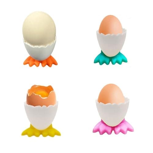 Image of 4 Pcs Egg Cup Set–Stylish Breakfast Egg Set for Home Kitchen and Dining Table Use